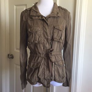 Olive green utility jacket